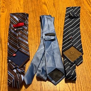 Chaps Brown and Blue Striped Ties